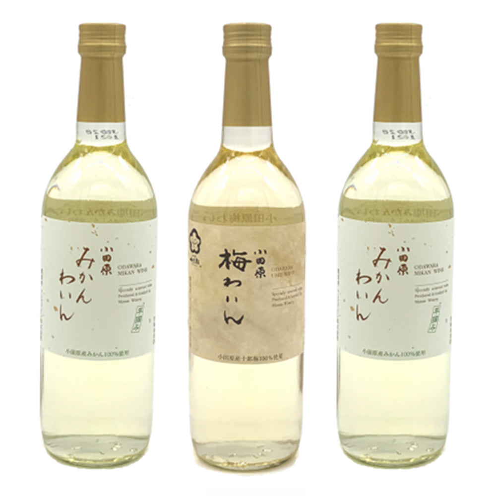 【計3本】梅わいん(1本)、みかんわいん(2本)
