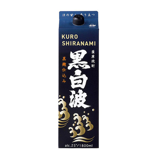さつま白波黒麹　1.8L　25度　紙パック