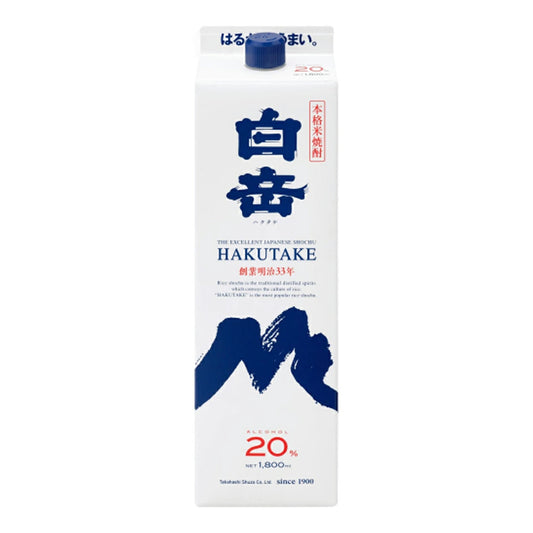白岳　1.8L　20度　紙パック
