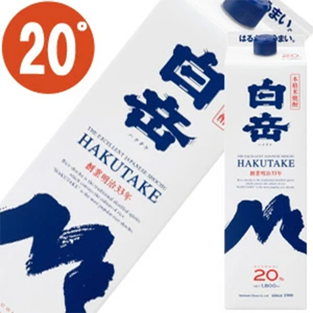 白岳　1.8L　20度　紙パック